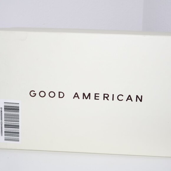 Good American Jeweled Emma Slip On Heels Rhinestones 4" Silver Stiletto Size 11 - Picture 3 of 7